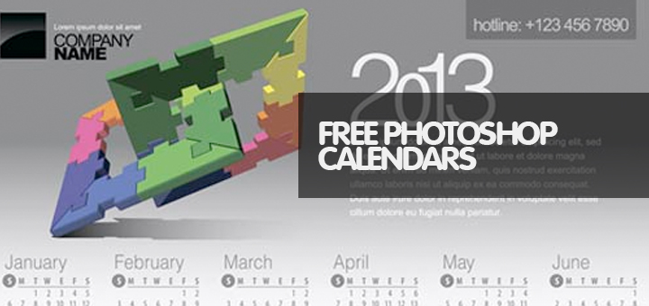 30 Beautiful Free PSD Calendar Templates for your Artworks
