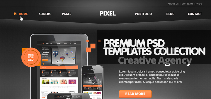 25 Beautiful Website PSD Templates for Creative Works