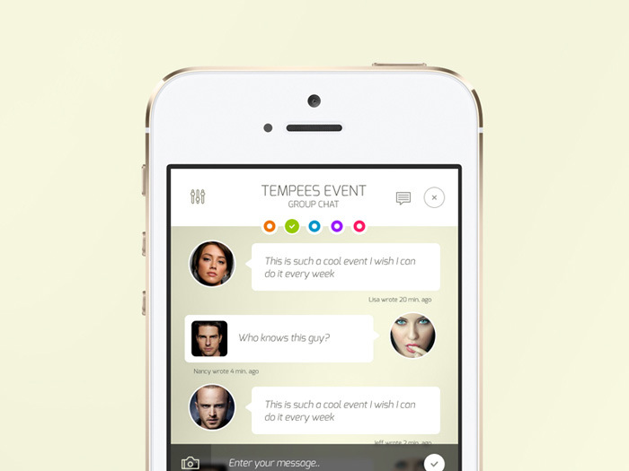 10 Mobile Free iOS Chat UI PSD