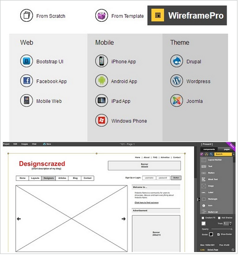 Download 11+ Best Free WireFrame and Mockup Tools