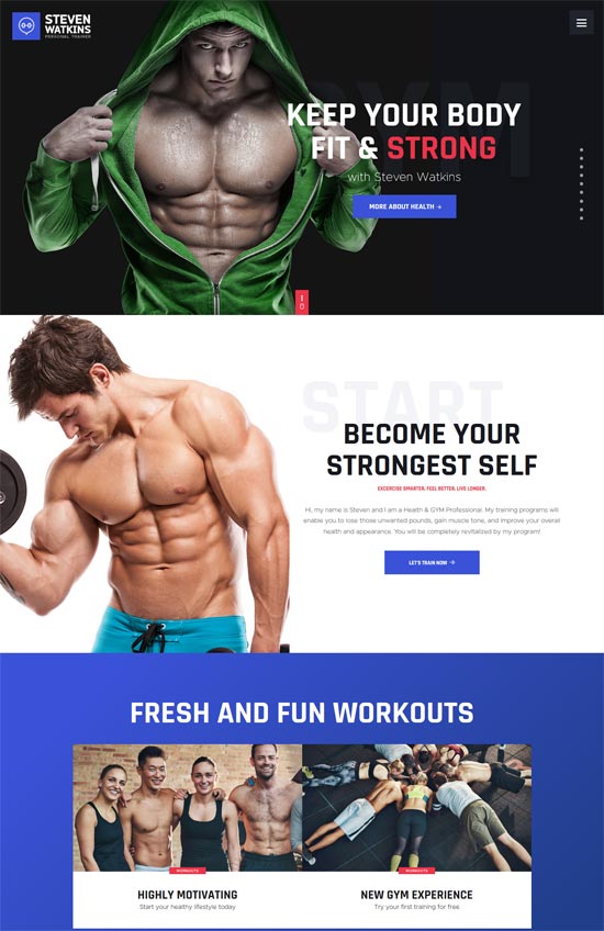 30+ Highly Customizable Fitness and GYM WordPress themes